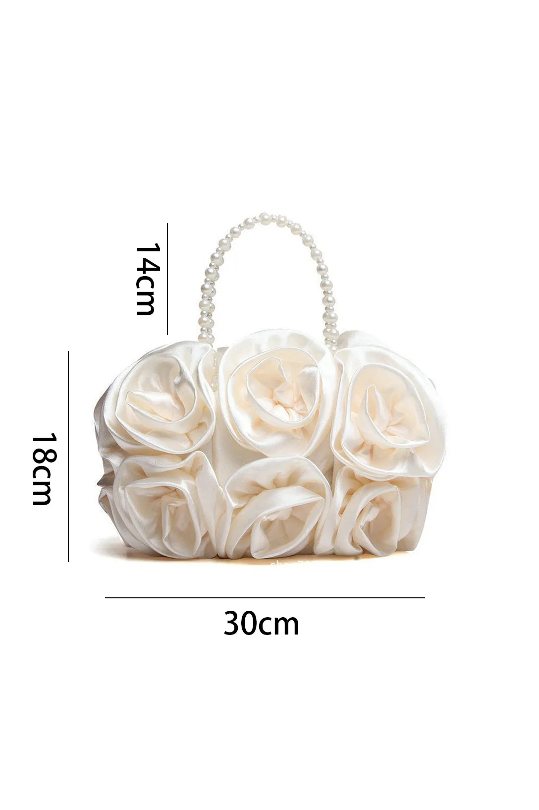 Satin Rosettes Pearl Handbag Gloria Lanvin