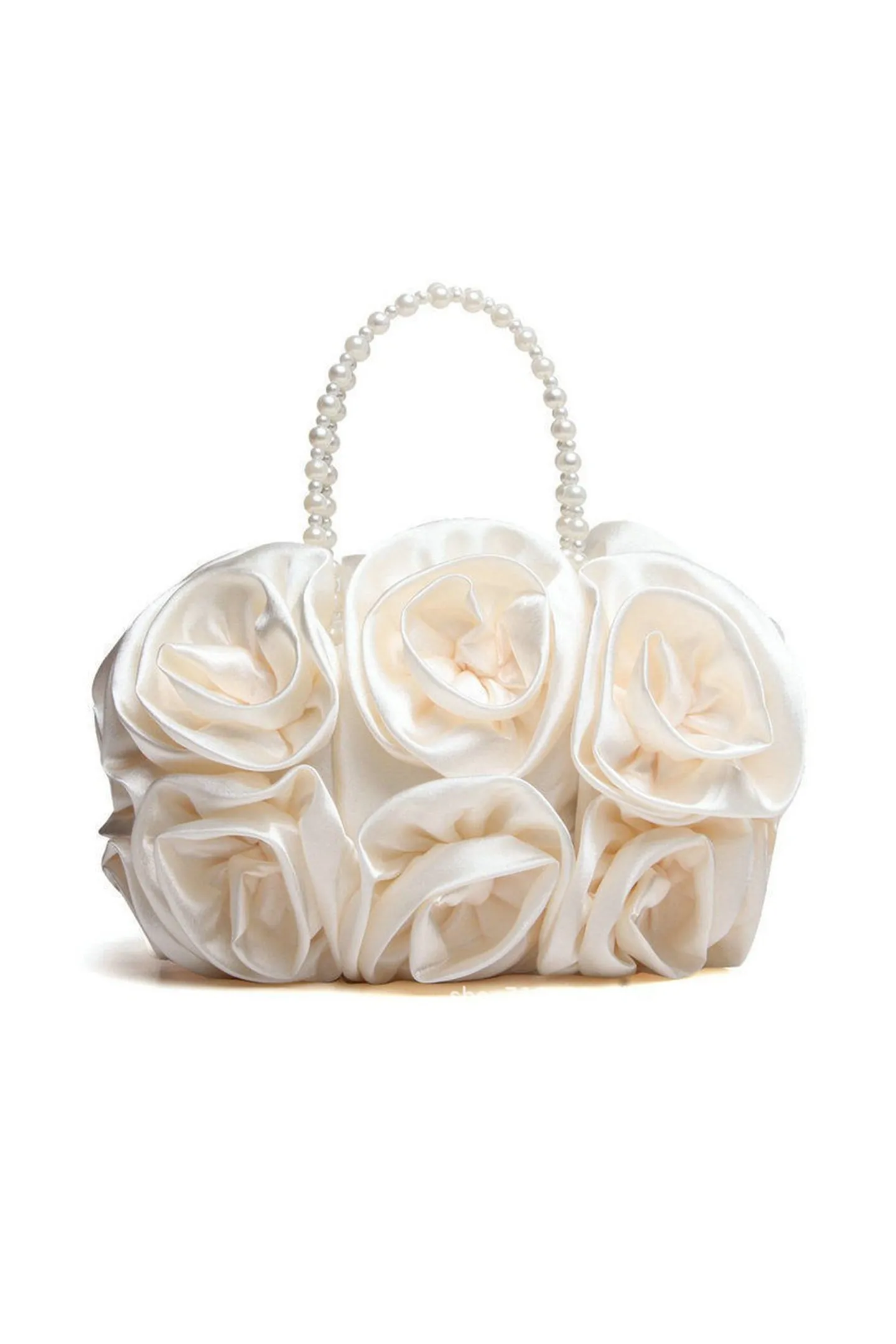 Satin Rosettes Pearl Handbag Gloria Lanvin