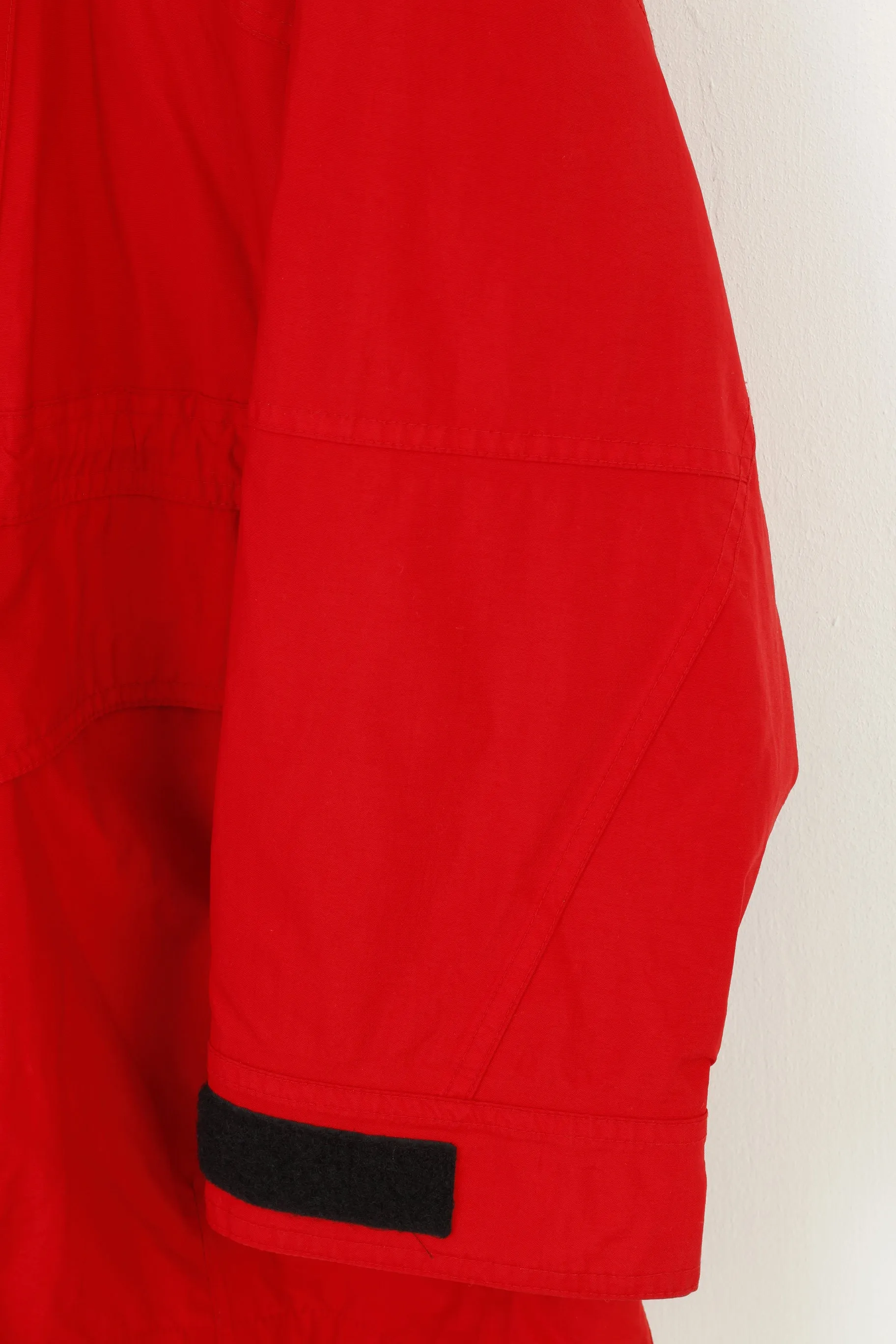Schoffel Woman 16 XL Jacket Red Full Zipper Hood  Nylon Venturi Vintage Waterproof Top