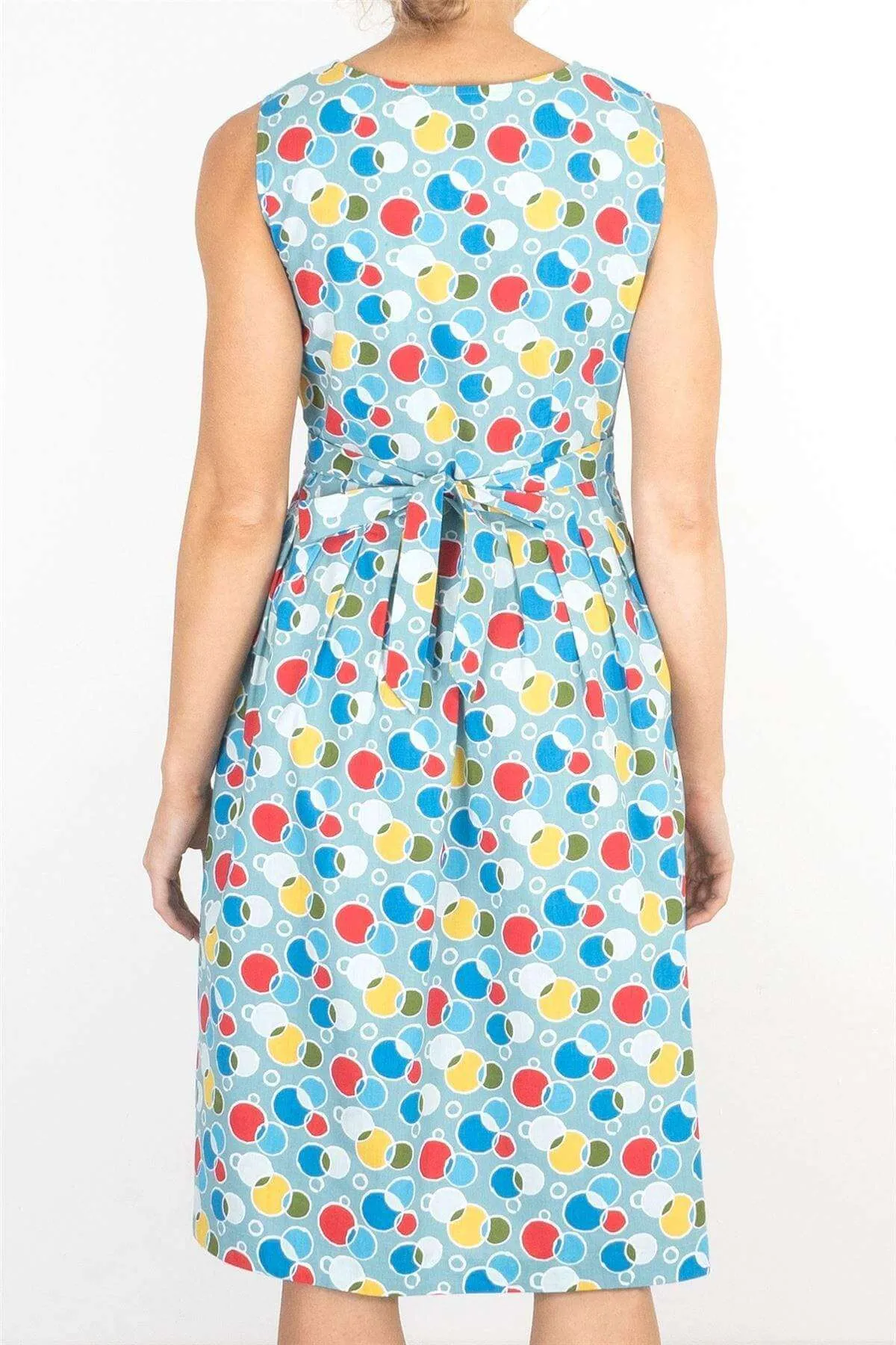 Seasalt Seamstress Geometric Print Sleeveless Blue Short Dress