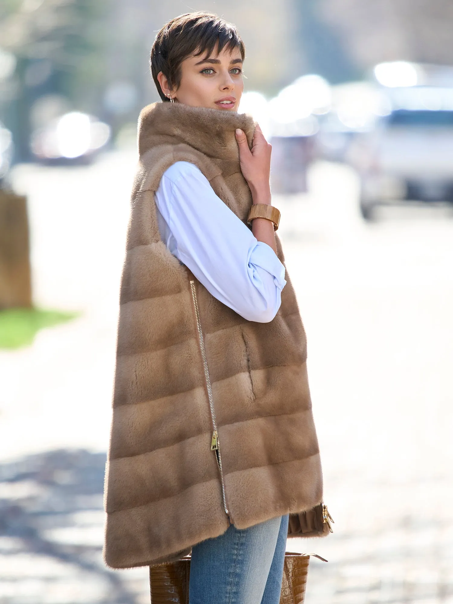 Serena Mink Fur Vest