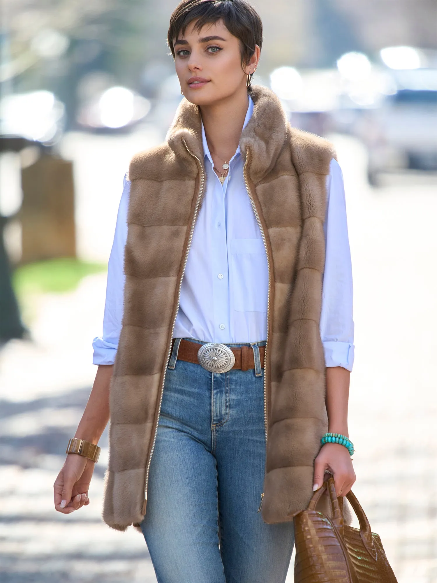 Serena Mink Fur Vest