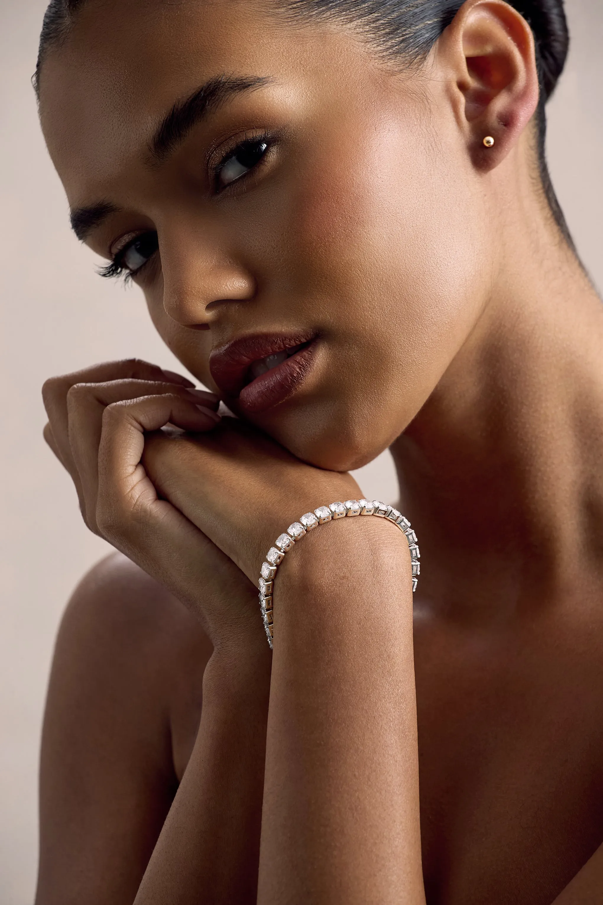 Shay | Silver Diamante Bracelet Club L London