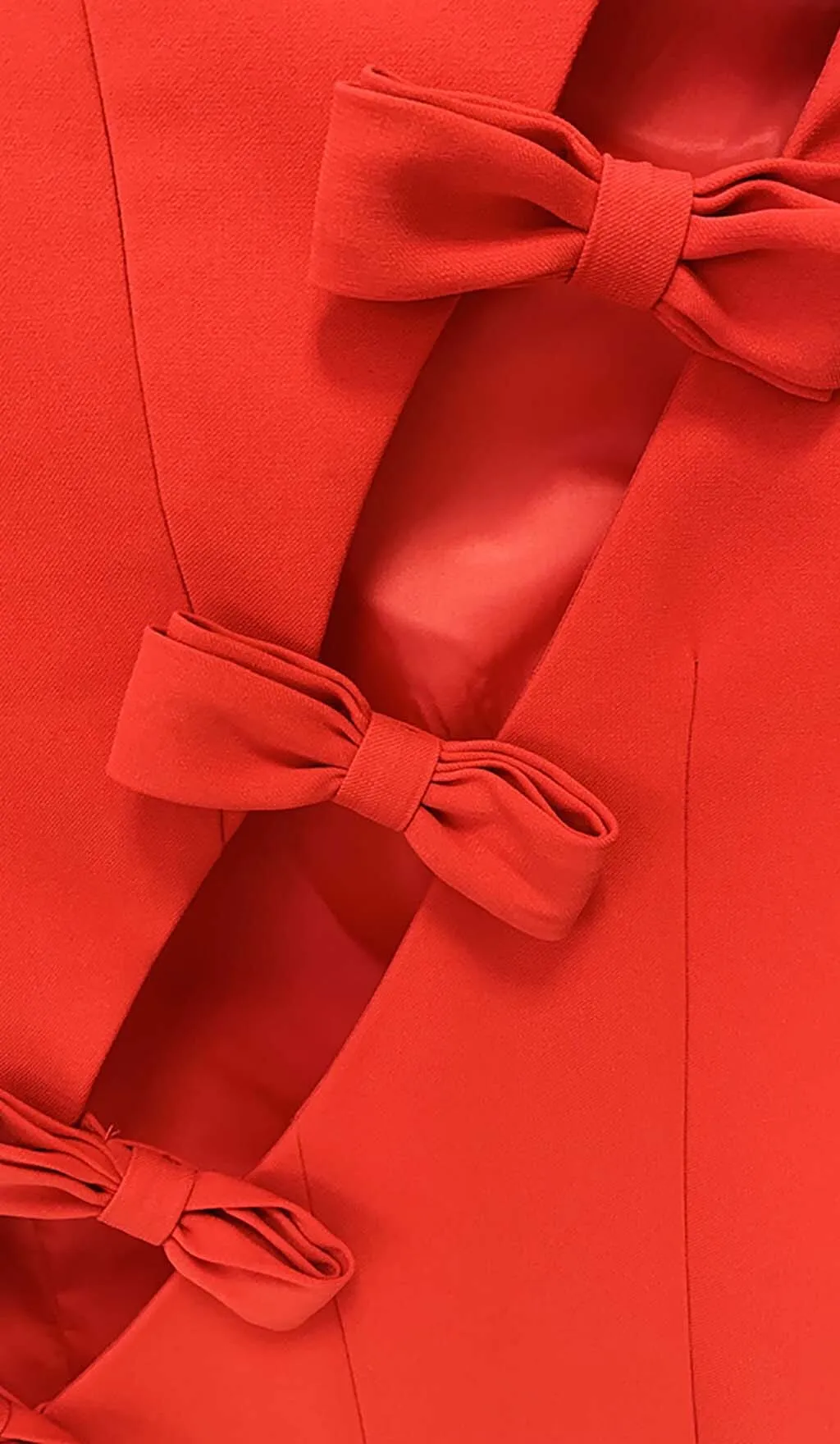 SIDE LACE UP BOW MINI DRESS IN RED Gloria Lanvin