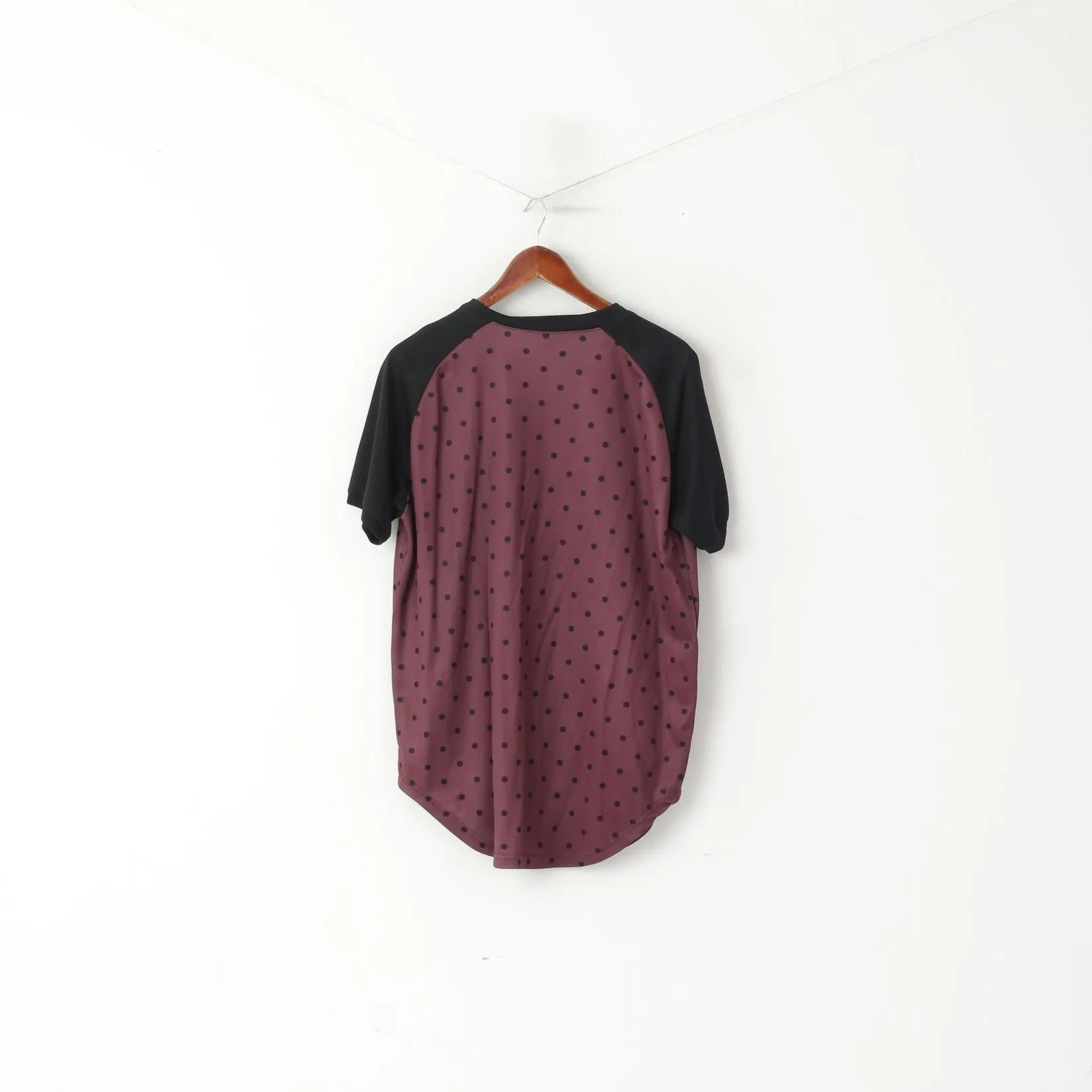 Sik Silk Men L Shirt Purple Retro Polka Dot Half Zip Retro Shiny Jersey Top