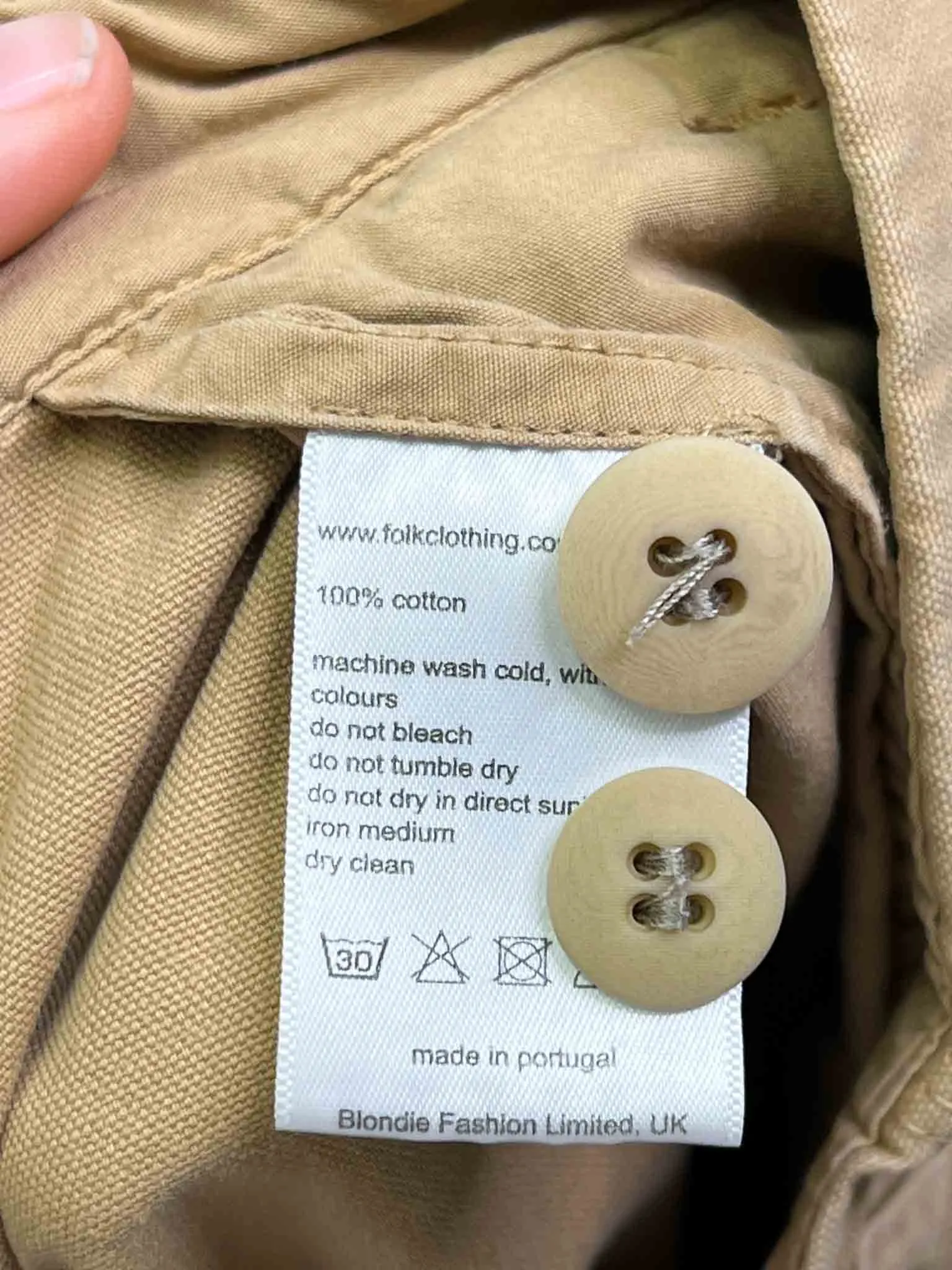 Size 3 (M) - Folk Soft Tan Assembly Worker Pants