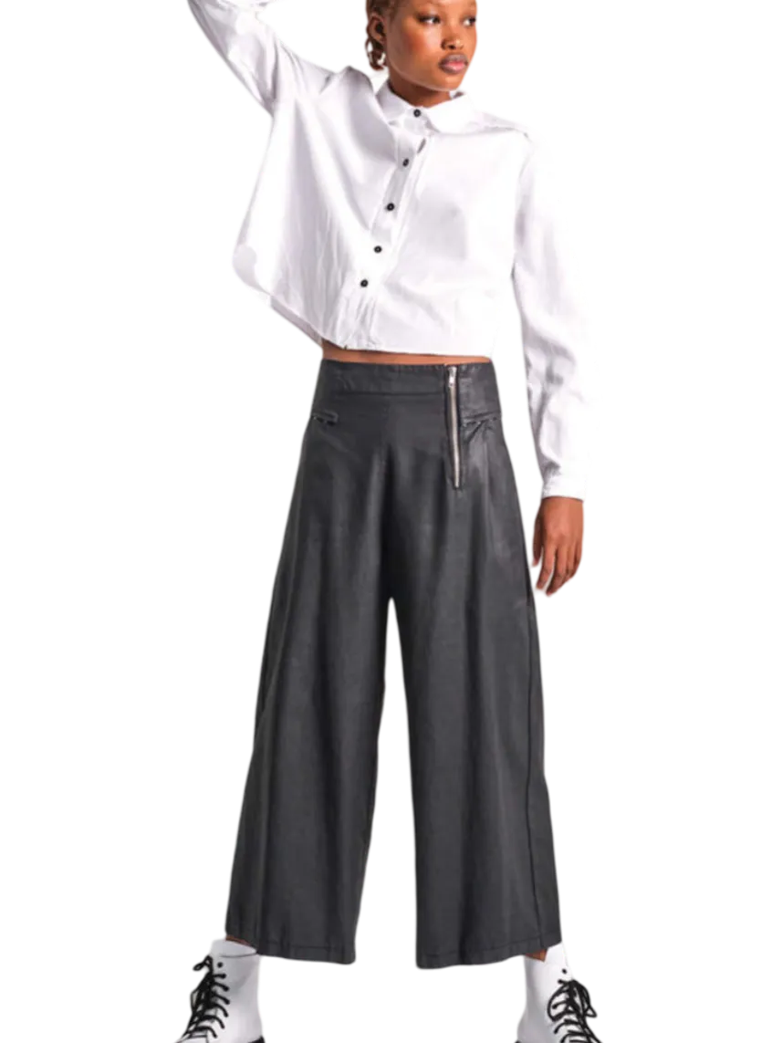 Size S | Lurdes Bergada Coated Wide Leg Pants