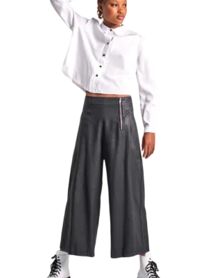 Size S | Lurdes Bergada Coated Wide Leg Pants