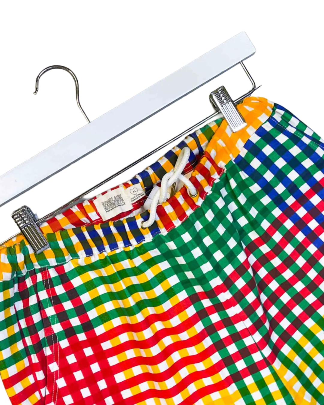 Size XS |  Norblack Norwhite Rainbow Check Tracksuit Pants