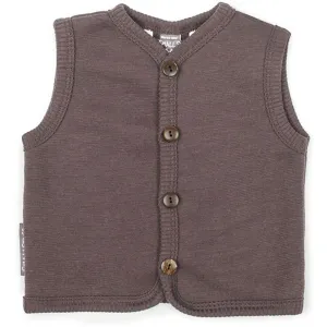 Smallstuff Wool Vest with Buttons Rose Brown