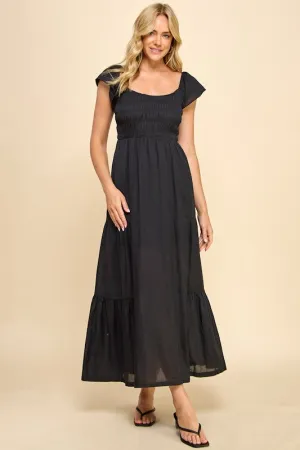 SMOCKED TIERED DRESS