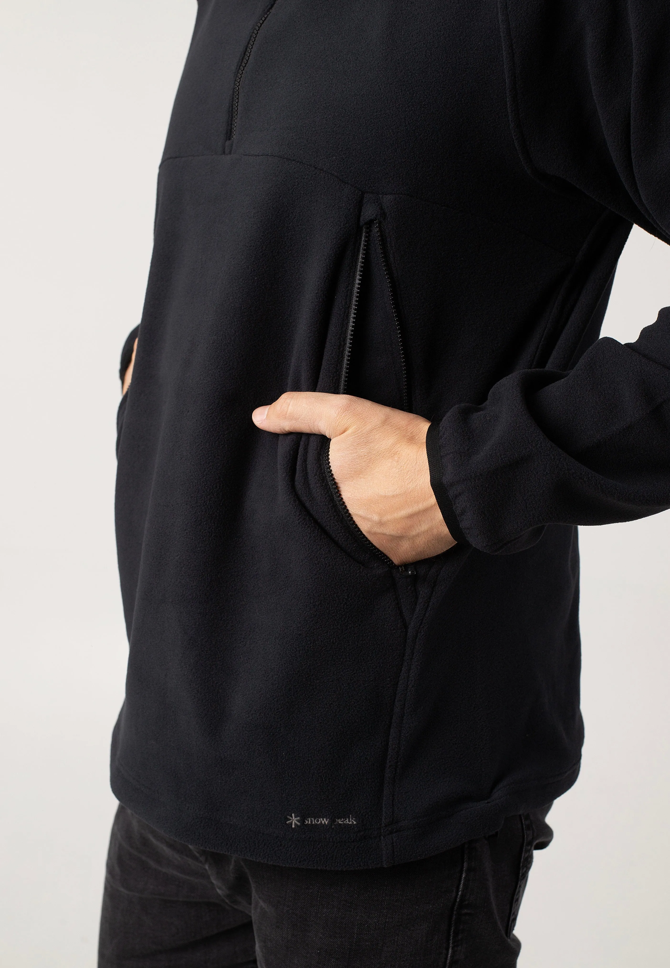 Snow Peak - Micro Fleece Half Zip Black - Hoodie