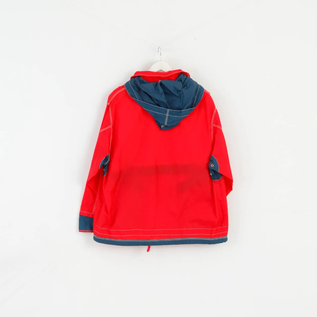 Soda Pop Jeans Wear Women 42 XL Jacket Red Nylon Zip Up Hooded Vintage 90's