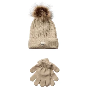 Sofie Schnoor Brown Melange Beanie And Gloves Set