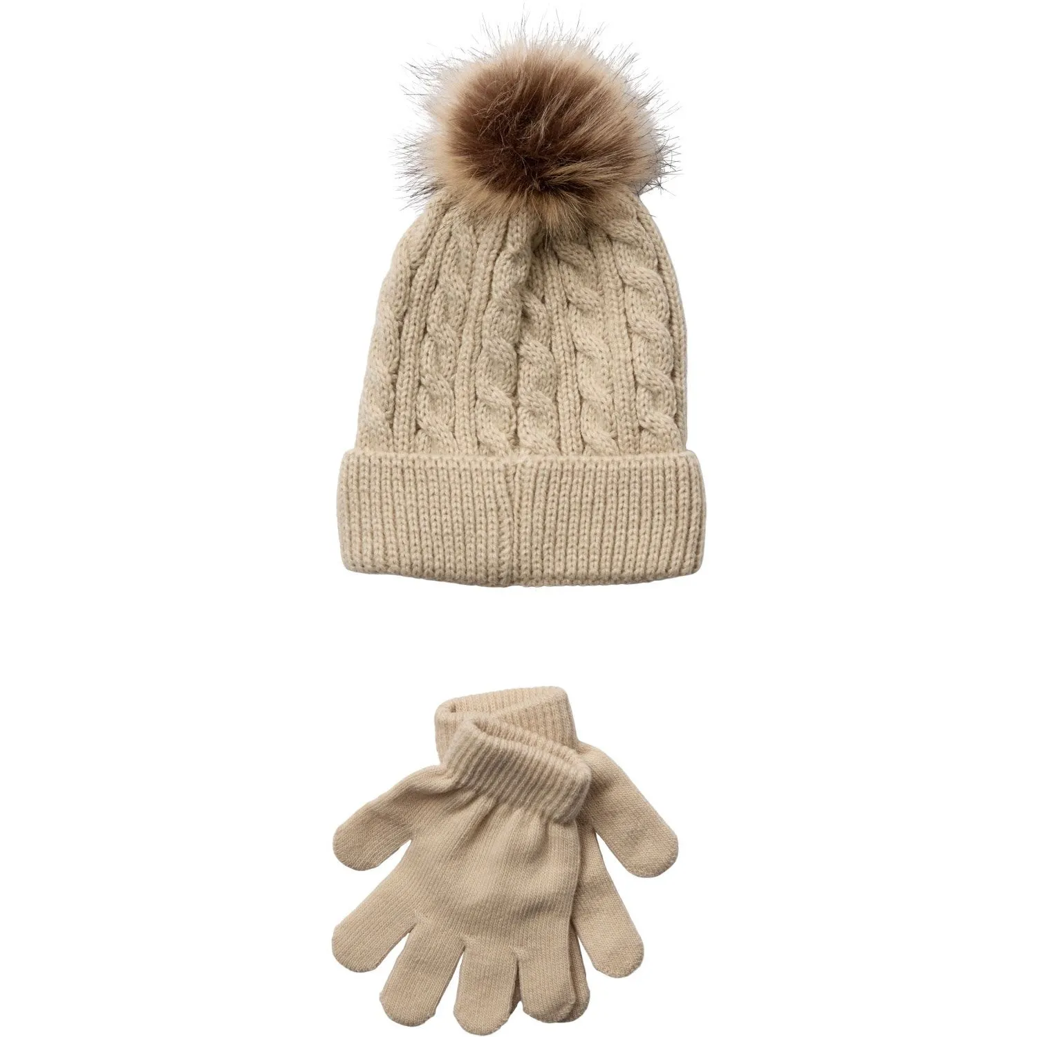 Sofie Schnoor Brown Melange Beanie And Gloves Set