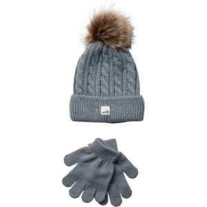 Sofie Schnoor Grey Mel Beanie And Gloves Set