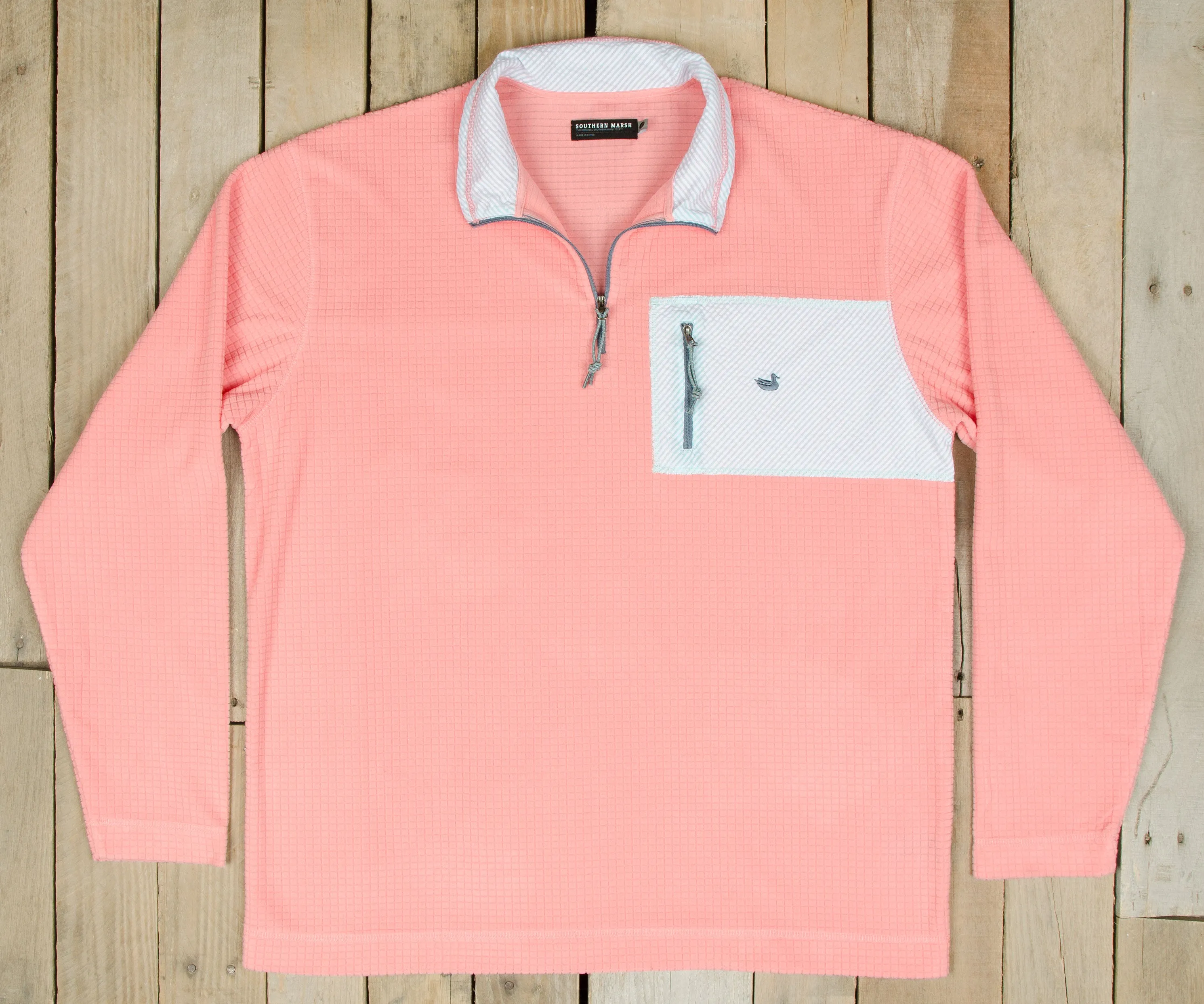 Southern Marsh 21 FieldTec™ Dune Pullover - Seersucker