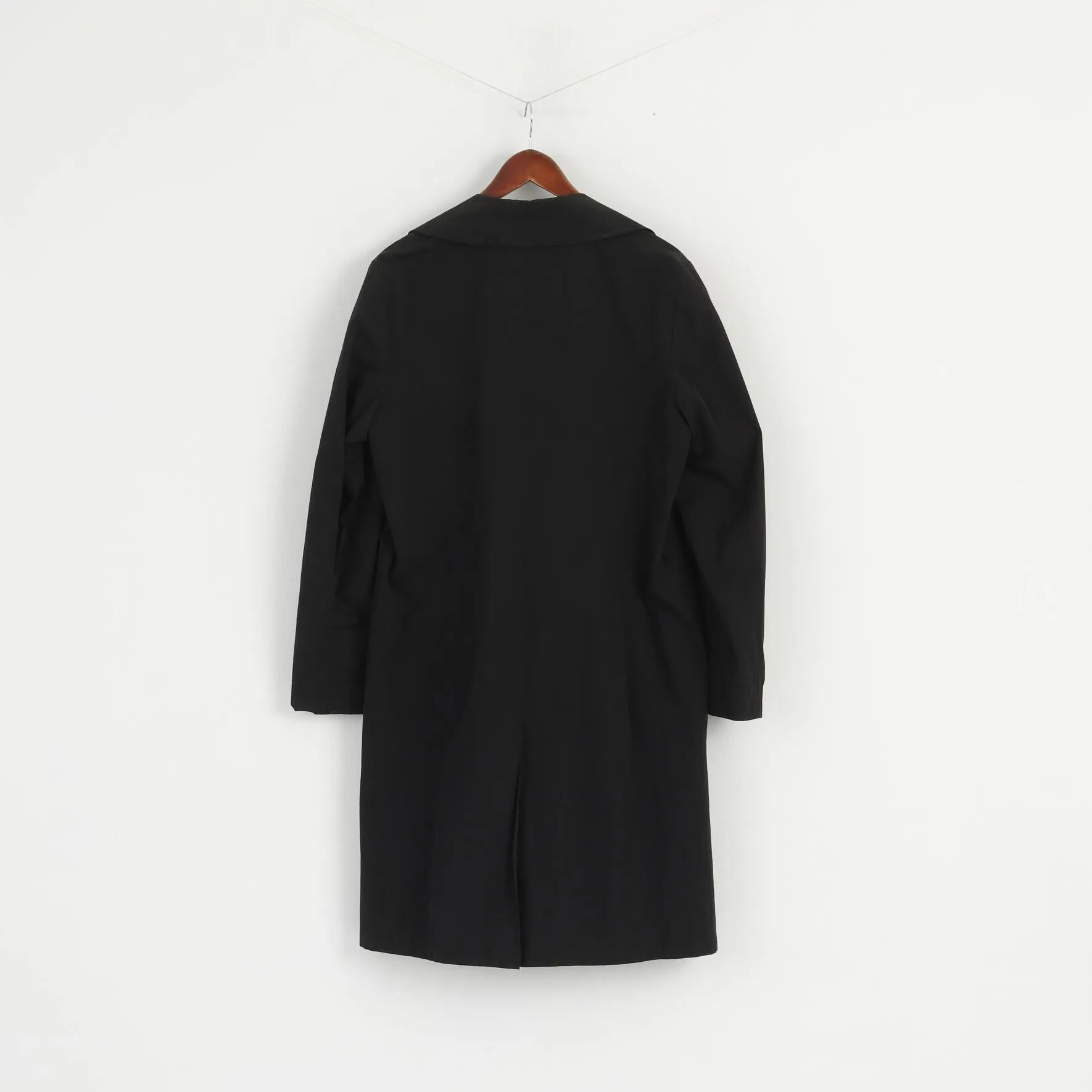Spirit Young Women L Coat Black Cotton Lightweight Double Breasted Detailed Buttons Top