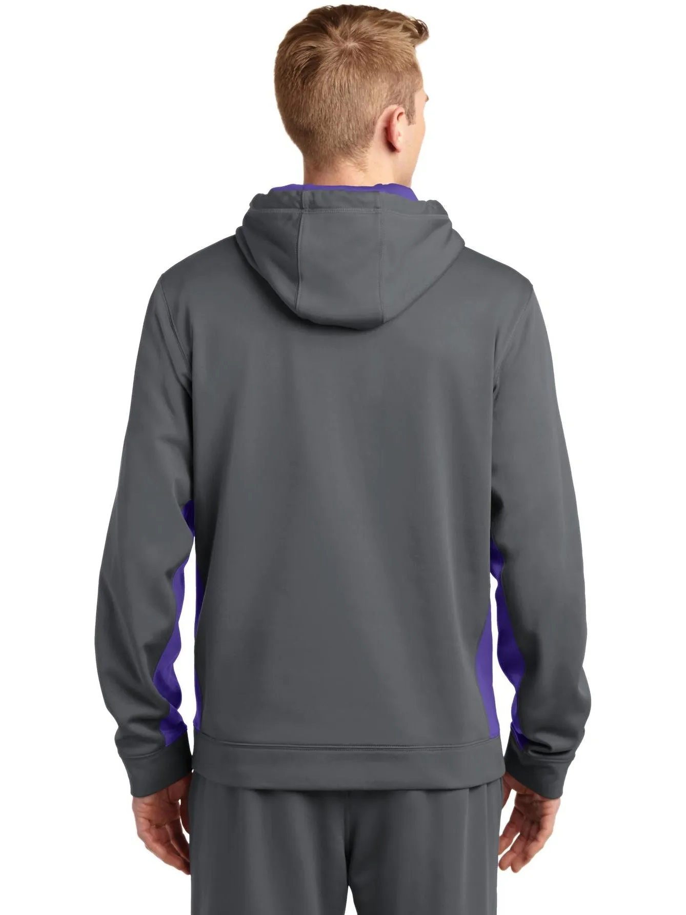 Sport-Tek Sport-Wick Fleece Colorblock Hooded Pullover