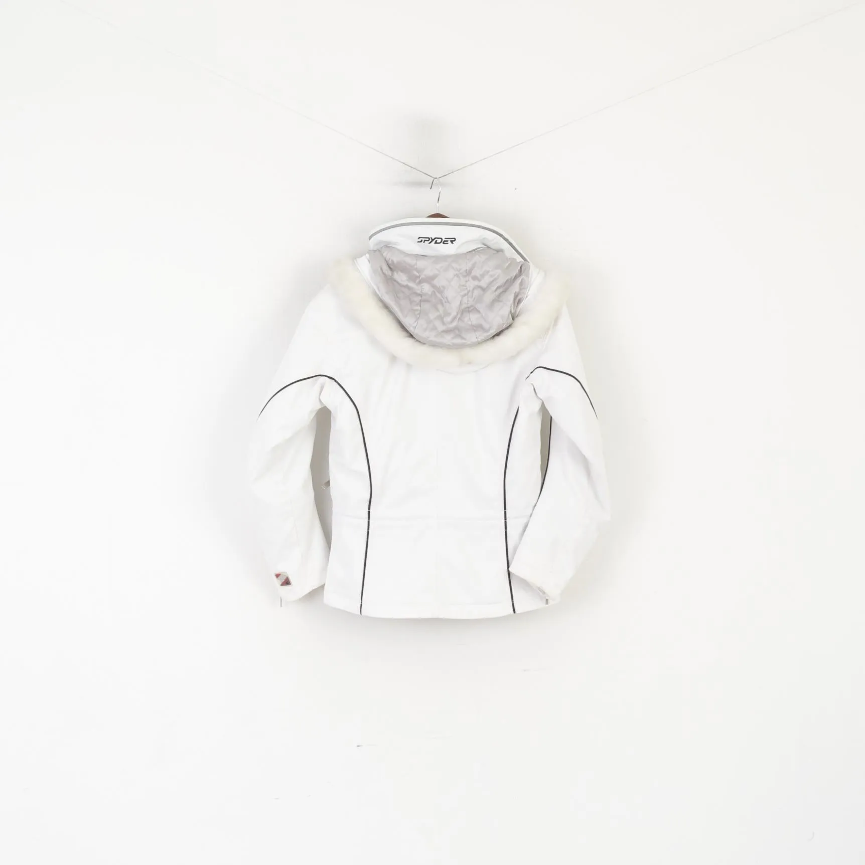 SPYDER Women 38 10 M Ski Jacket White Thinsulate LiteLoft XTL 10000mm Outdoor Top