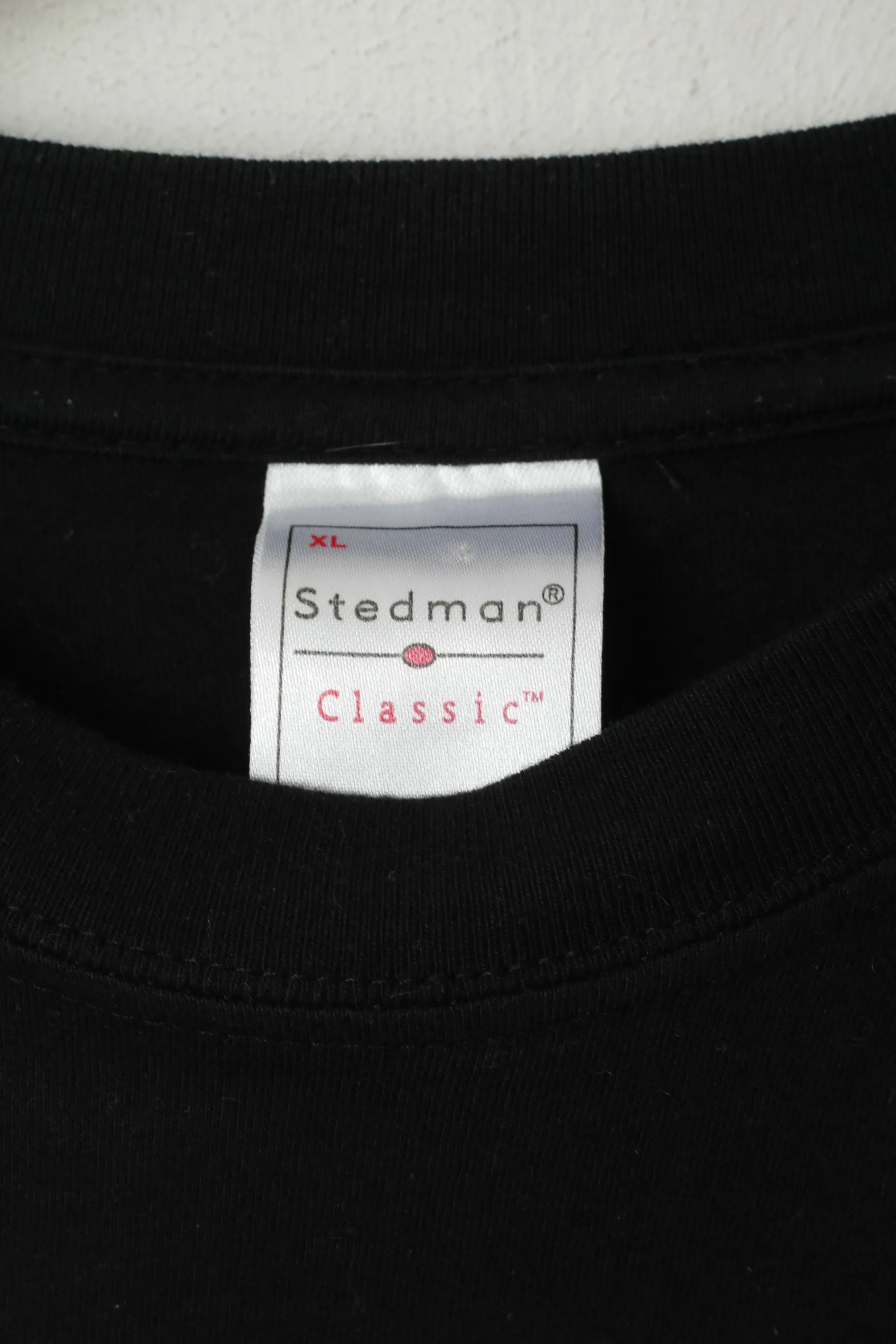 Stedman Men XL T- Shirt Black Cotton Sabaton Coat of Arms Music Band Top