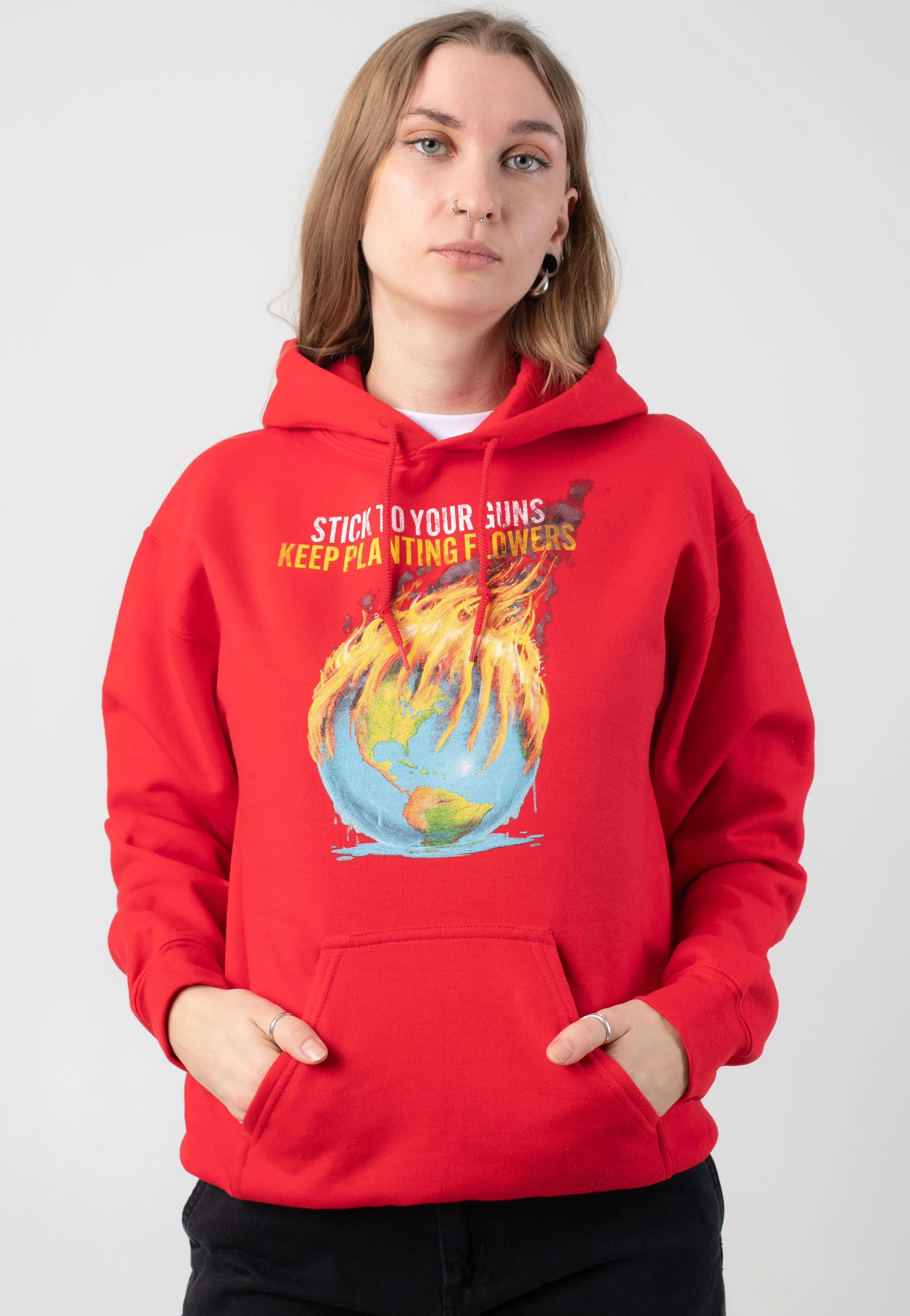 Stick To Your Guns - Keep Planting Globe Fire Red - Hoodie