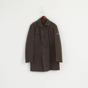 Strellson Premium Men 54 L Coat Dark Green Cotton Arbus Full Zipper Classic Top