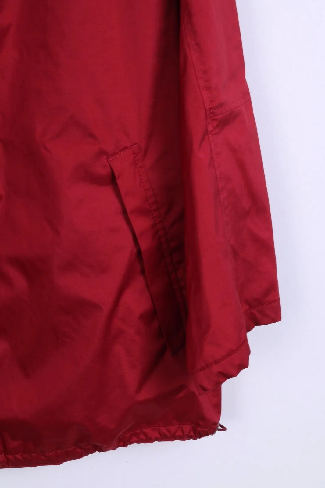 Strellson Women 46 M Jacket Dark Red Hidden Hood Harrington Casual
