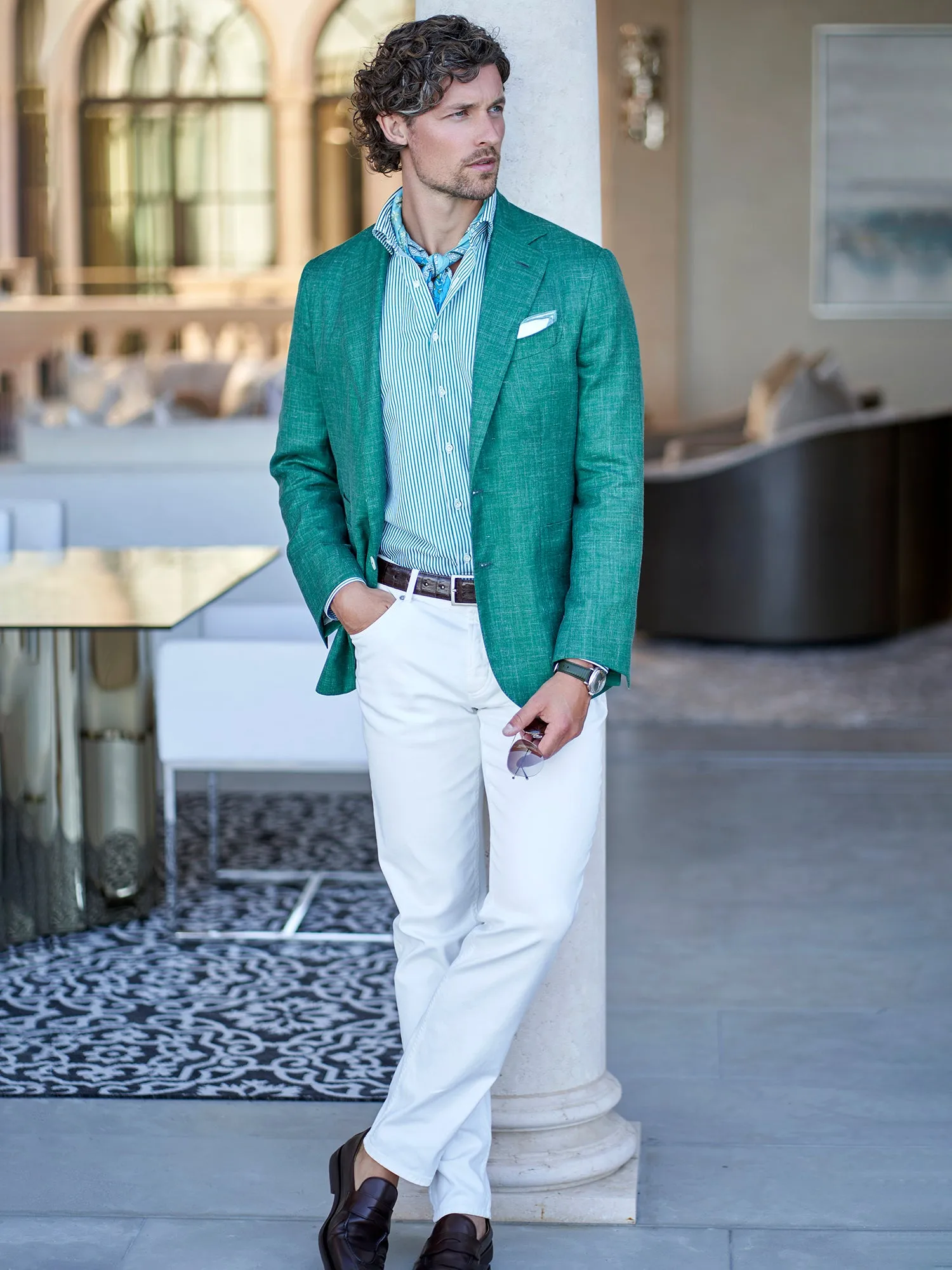 Stripe Cotton Linen Shirt