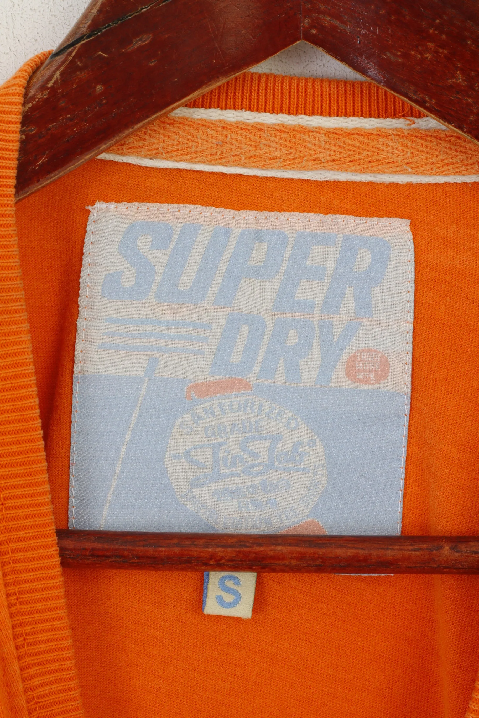 Superdry Men S Shirt Orange Cotton Motors Automotive Graphic Crew Neck Top