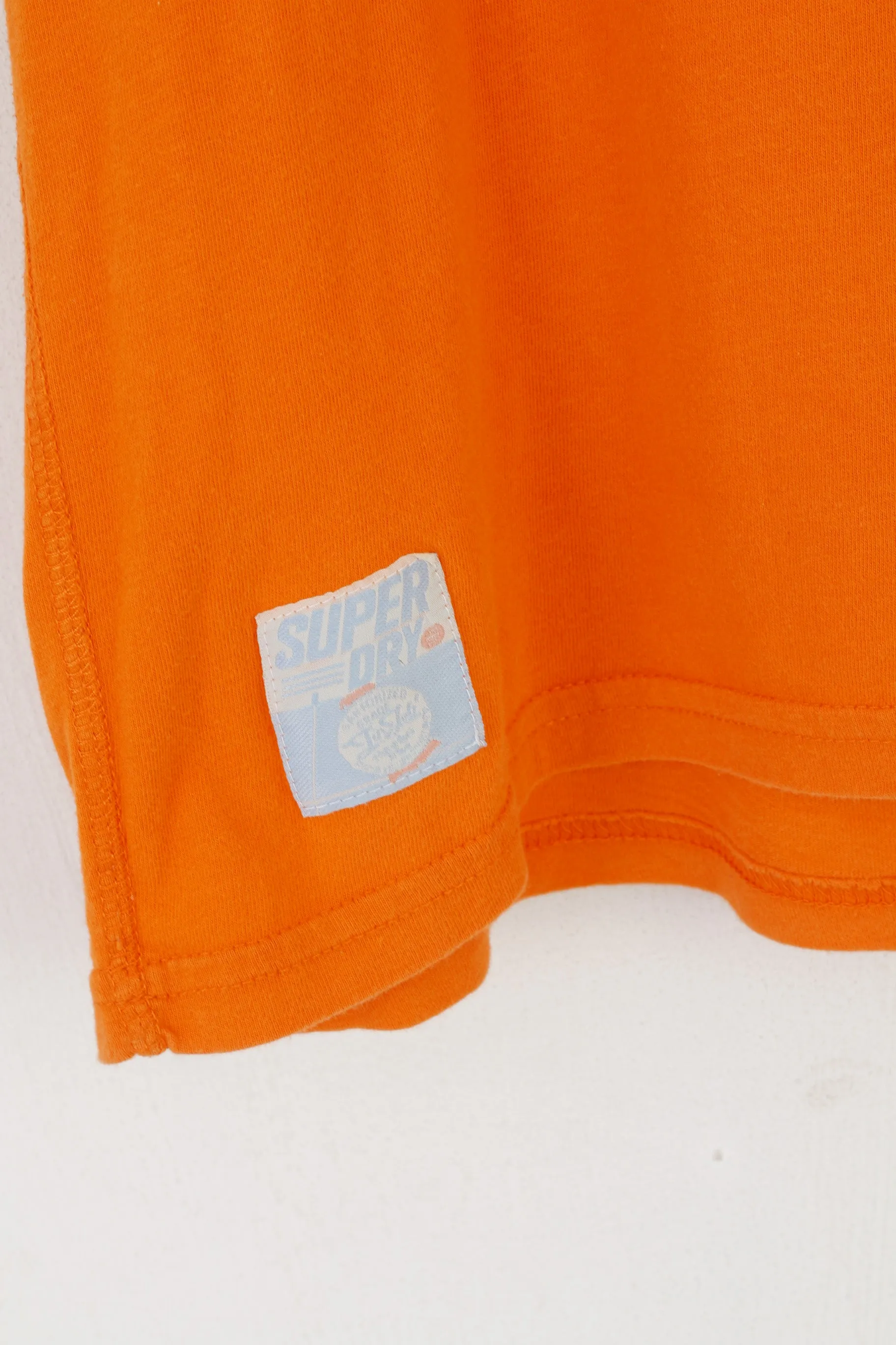 Superdry Men S Shirt Orange Cotton Motors Automotive Graphic Crew Neck Top