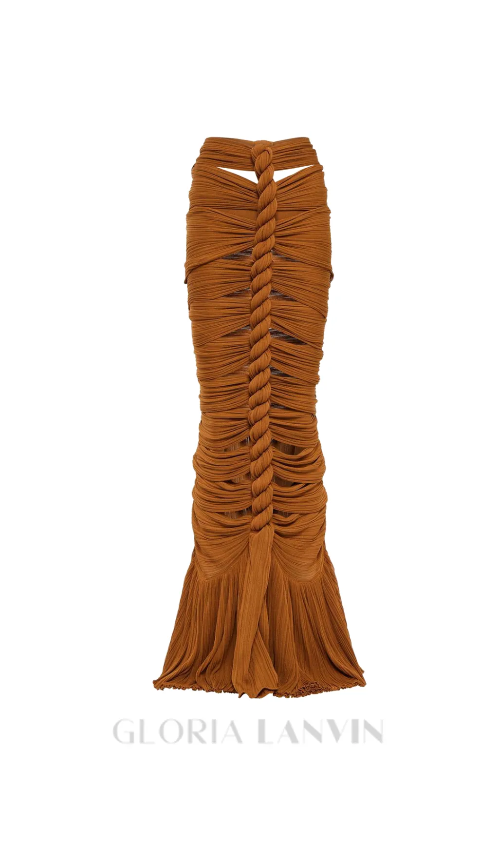 TAMMY TWISTED CUTOUT MAXI DRESS TWO PIECE SET IN BROWN Gloria Lanvin