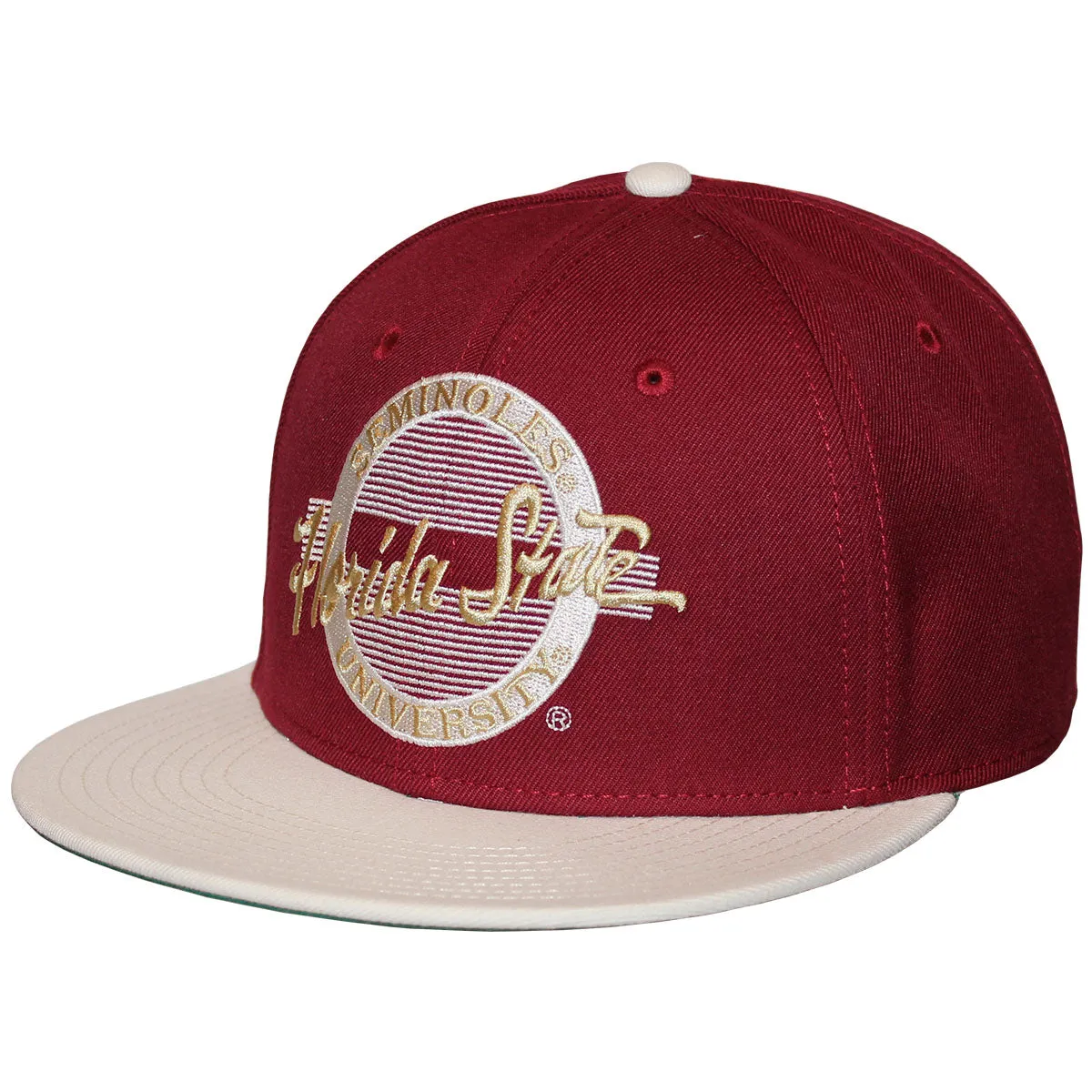 The Game Men's Florida State University Seminoles Design Adjustable Snapback Cap - Garnet/White