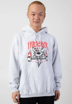 Thrasher x Toy Machine - Monster Gram Ash Grey - Hoodie