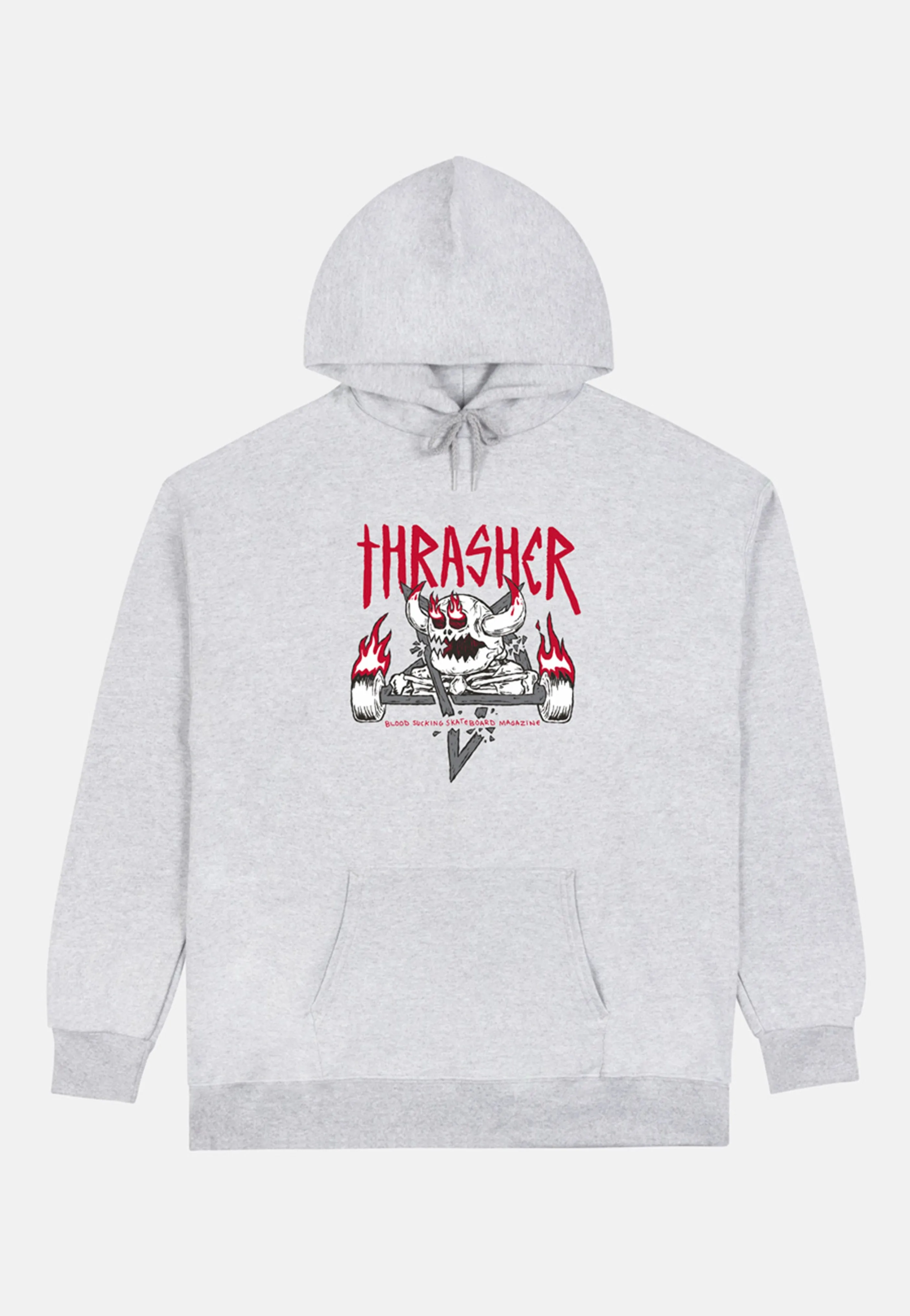 Thrasher x Toy Machine - Monster Gram Ash Grey - Hoodie