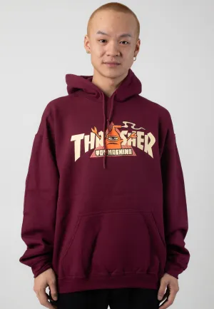 Thrasher x Toy Machine - Vortex Maroon - Hoodie