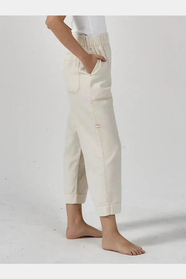 Thrills ease utility pant - heritage white/citrus