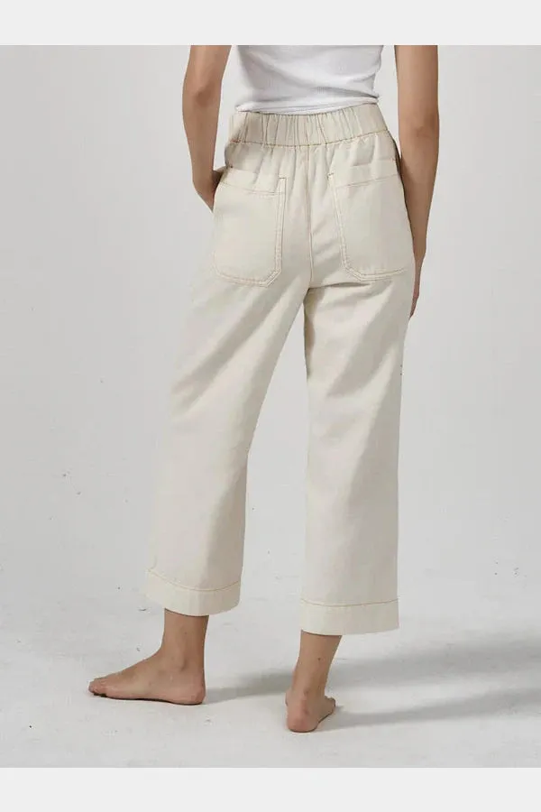 Thrills ease utility pant - heritage white/citrus