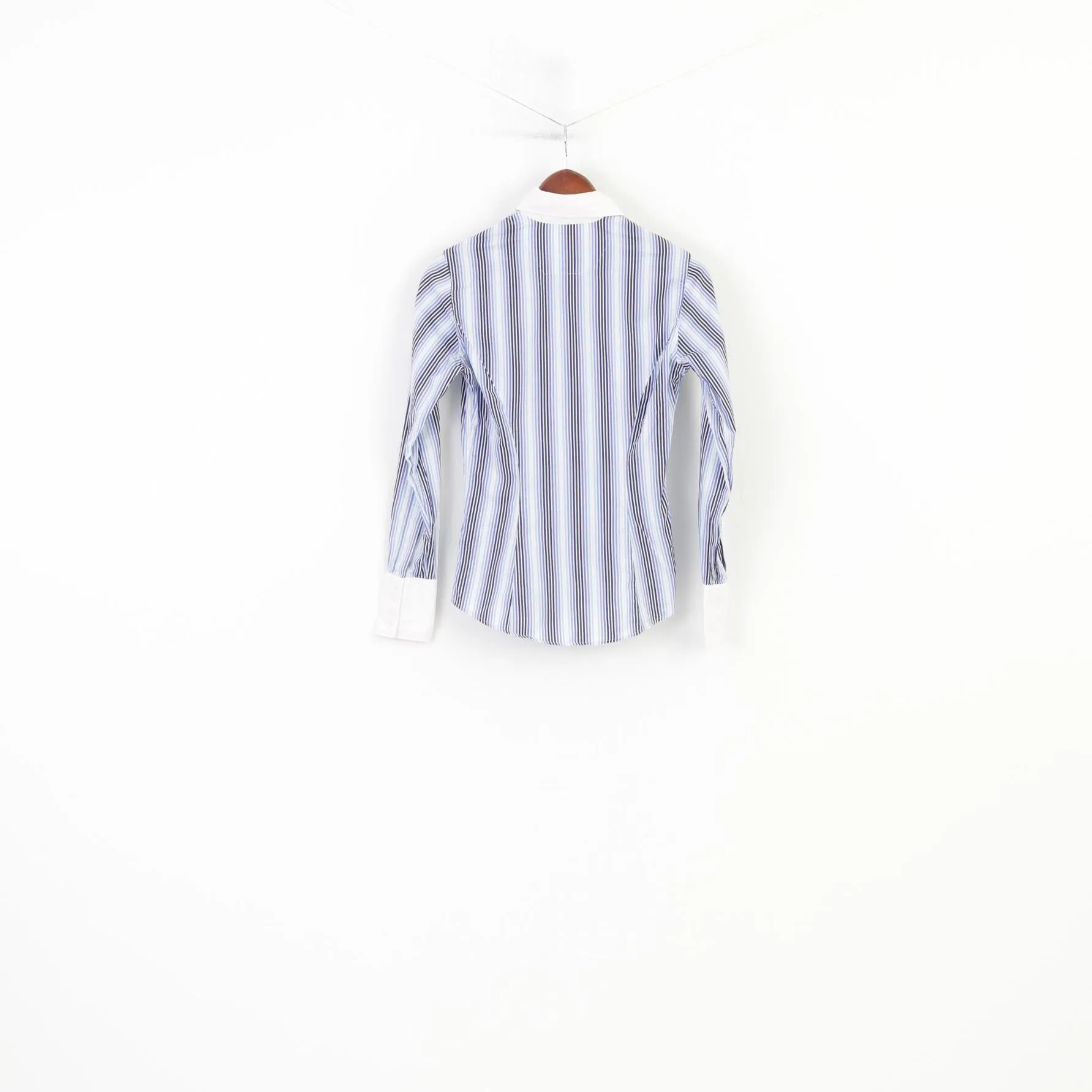 TM Lewin Women 8 S Casual Shirt Striped Buttons Down Collar Long Sleeve  Top