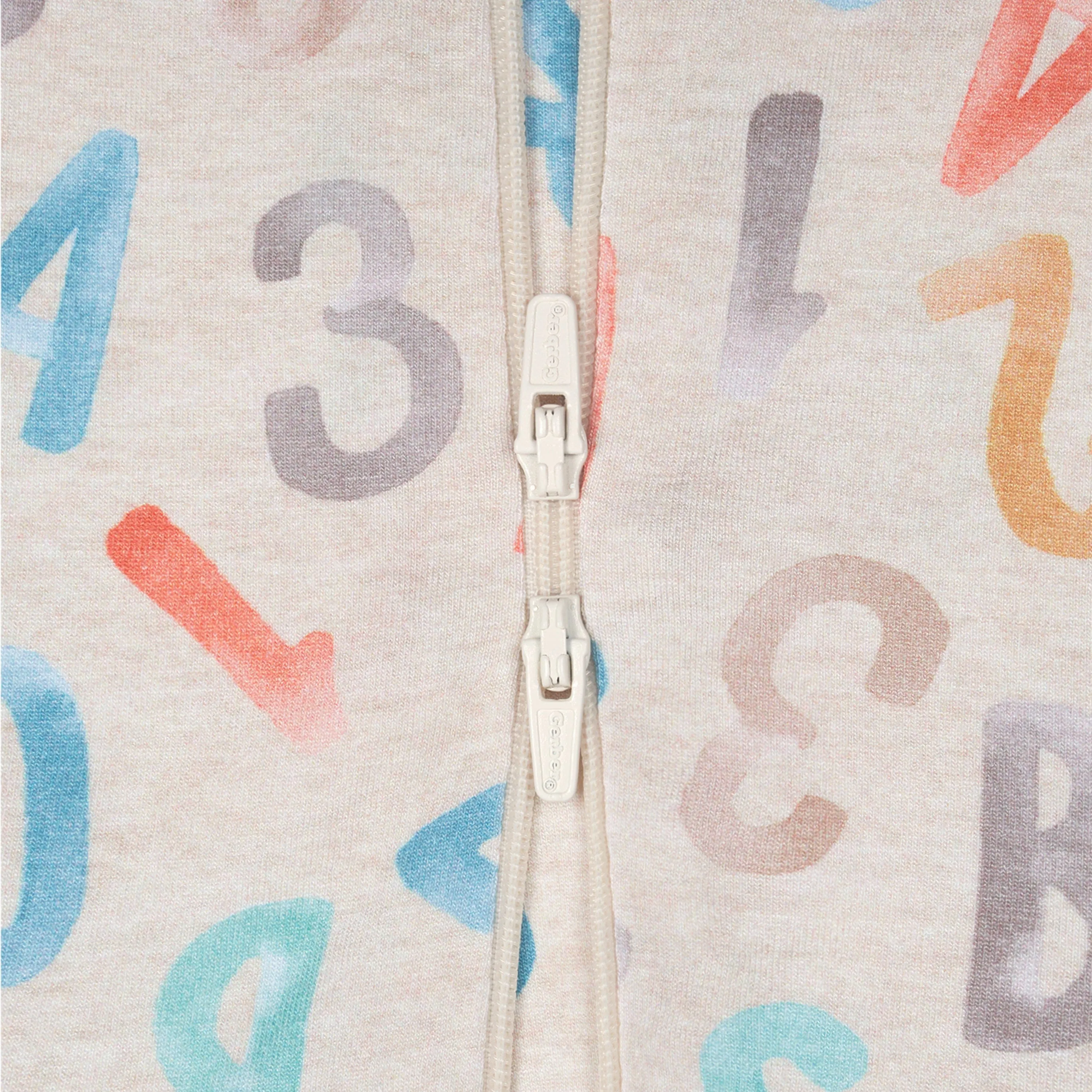 Toddler Alphabet Soup Buttery Soft Viscose Made from Eucalyptus Snug Fit Footed Pajamas Gerber Childrenswea