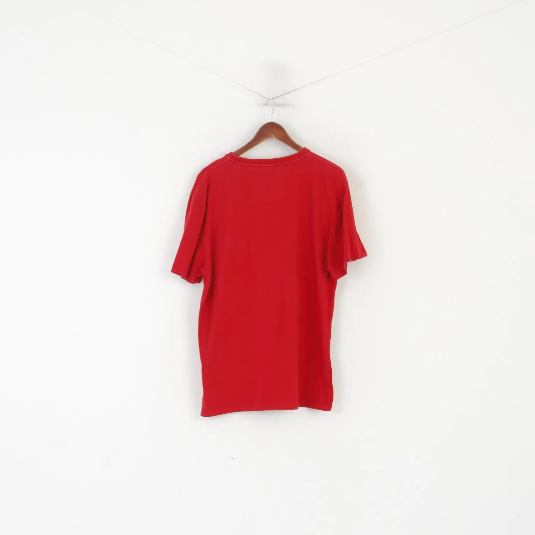 Tom Tompson Men XXL Shirt Red Cotton Racing Motocross Off Road Stretch Top