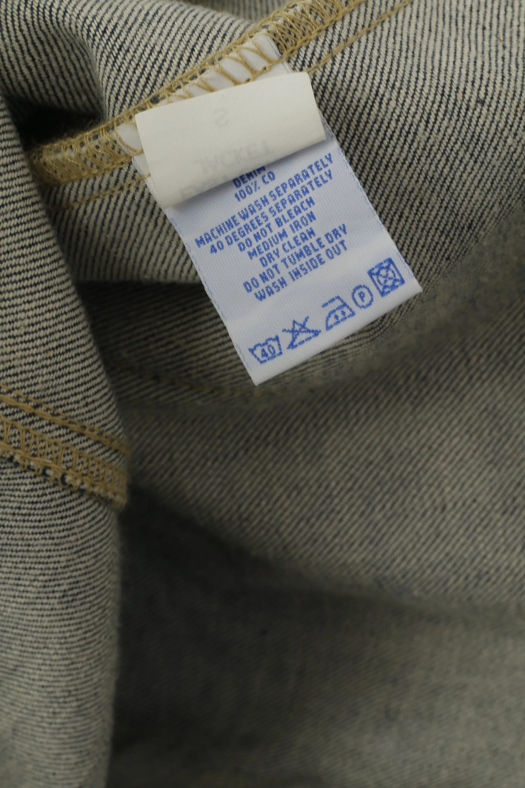 Tommy Hilfiger Denim Men S Jacket Blue Cotton Jeans East Coast Buttoned Top