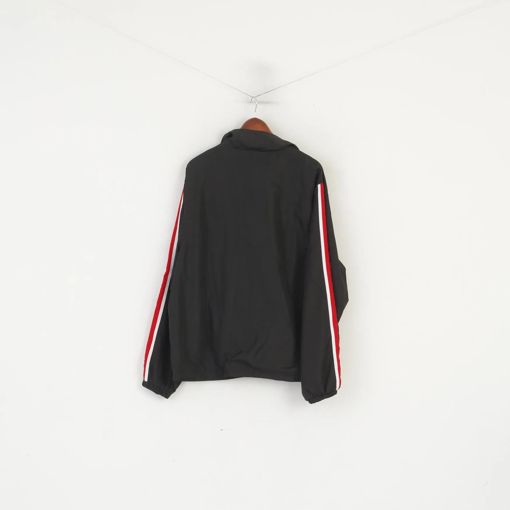 Trekker Sport Men XL Jacket Black Vintage Lightweight Sportswear Full Zip Top