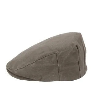 Troop London Waxed Canvas Olive Flat Cap