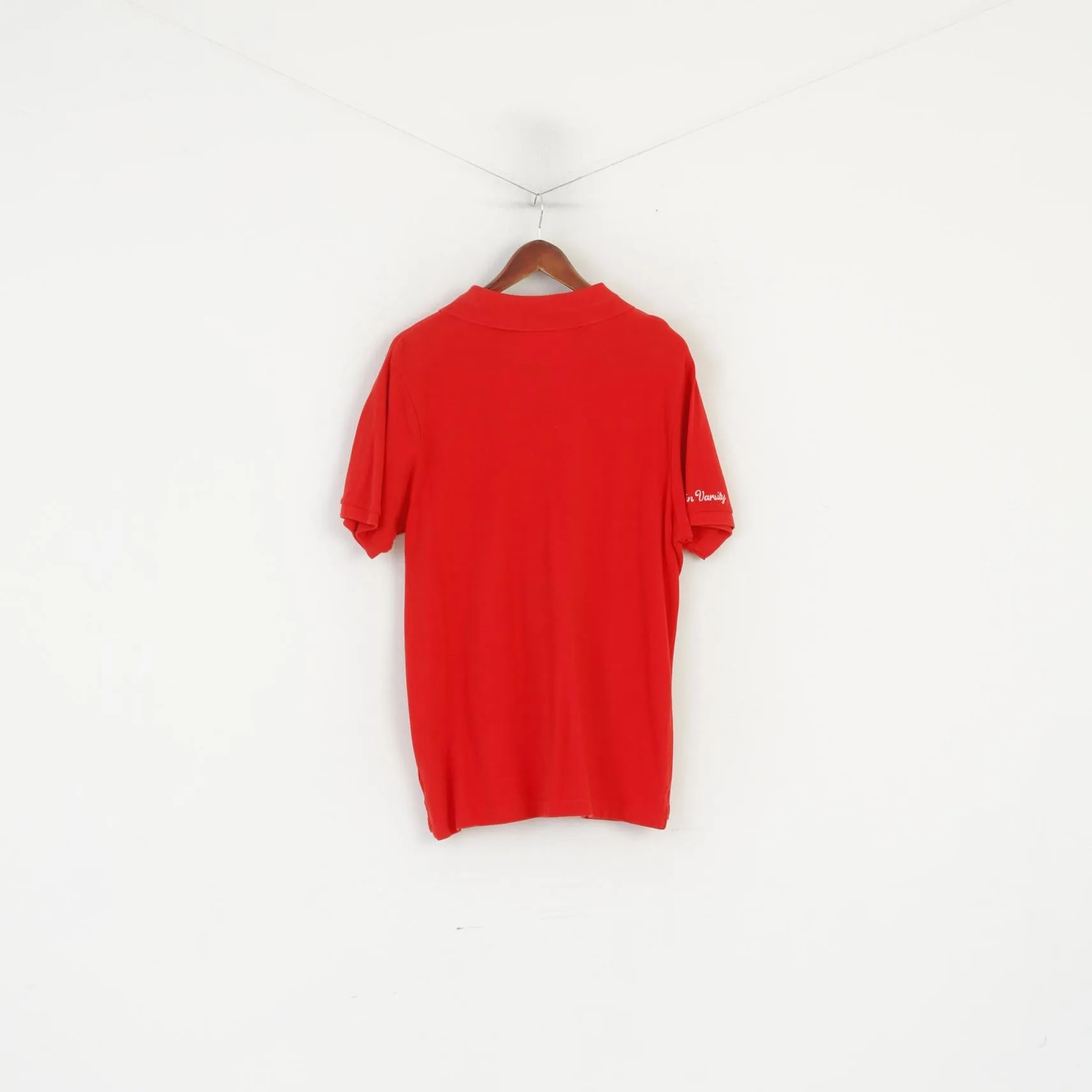 Ucla Men XL Polo Shirt Red Cotton Varsity Detailed Buttons Los Angeles Collegiate Top