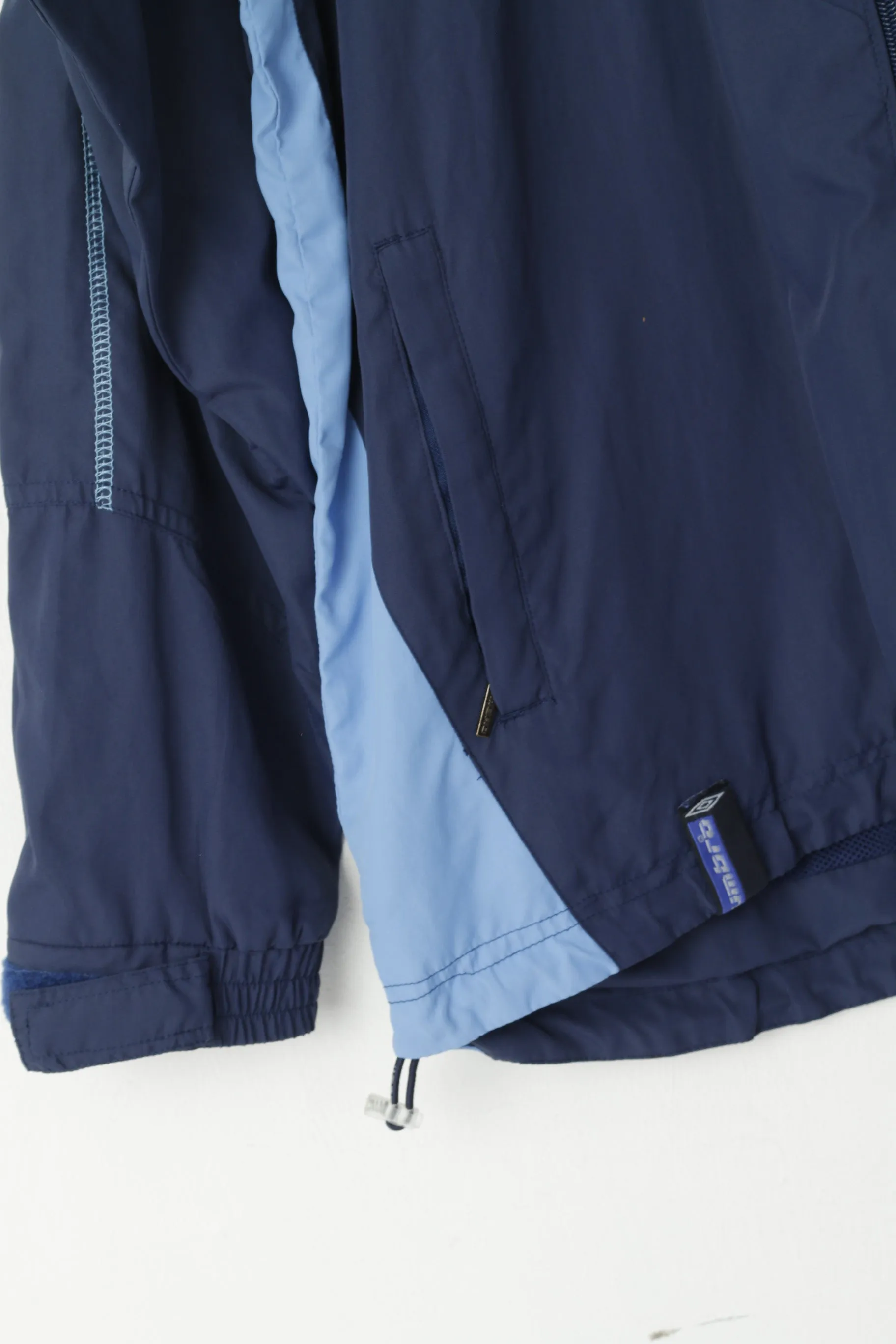 Umbro Men L Jacket Navy Sportswear Full Zipper Lightweight Mesh Lined Track Top