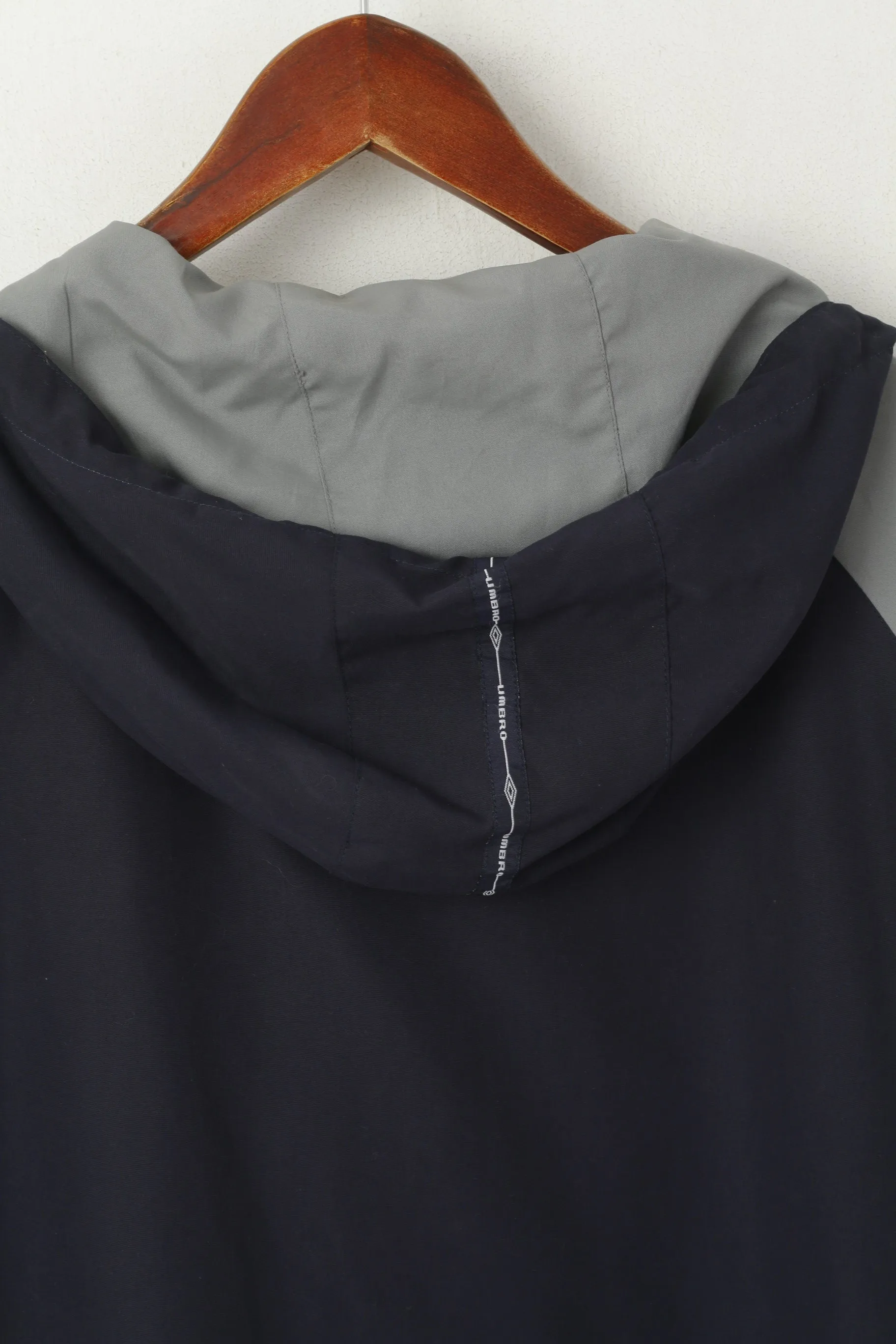 Umbro Men M Jacket Navy Sportswear Lightweight Hooded Zip Up Sport Top