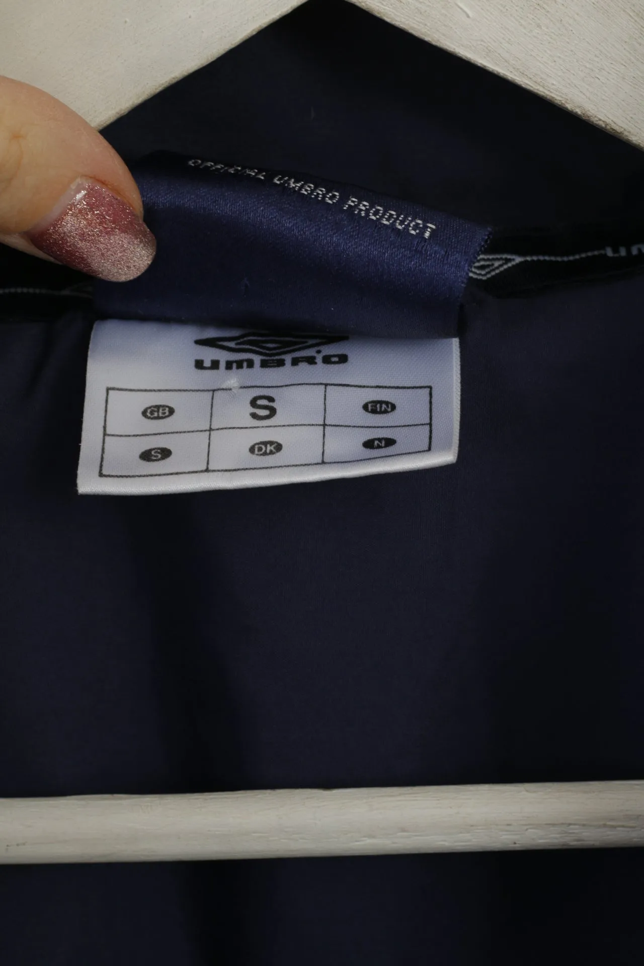 Umbro Men S (M) Jacket Navy Mesh Lined Active Sportswear Bomber Zip Up Top