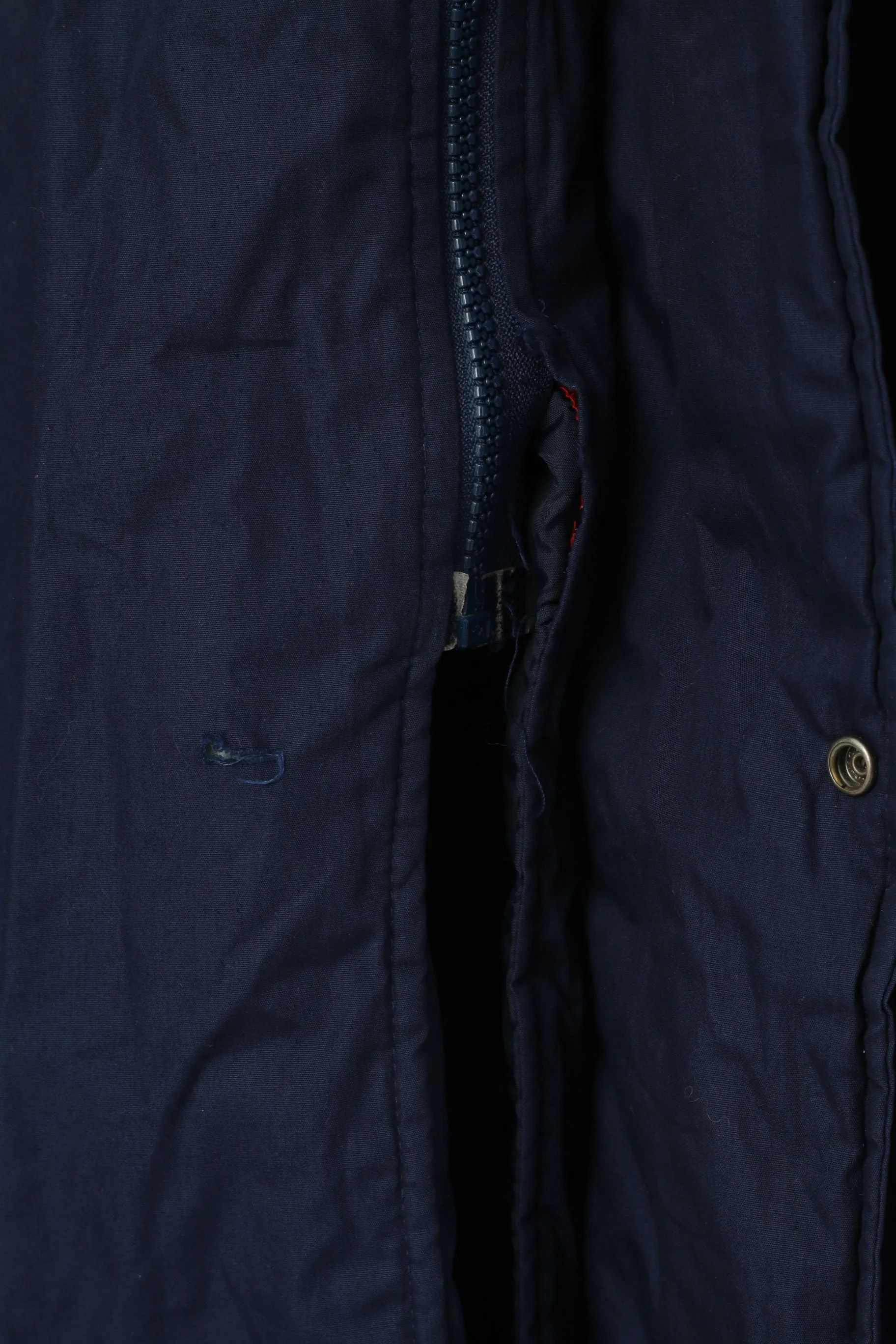 Umbro Men XL Coat Navy Vintage Oversize Full Zipper Light Padded Outdoot