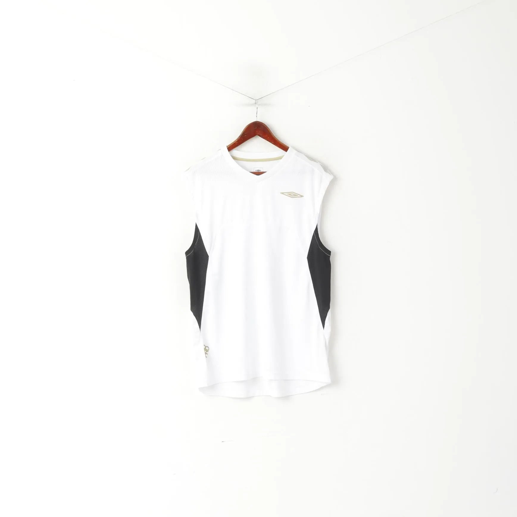Umbro Men XXL Shirt White Diamond Pro Series Sleeveless Sport Training Jersey Top
